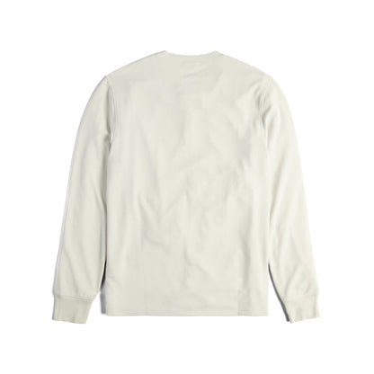 Back View of Topo Designs Global Waffle Henley - Men's in "Bone White"