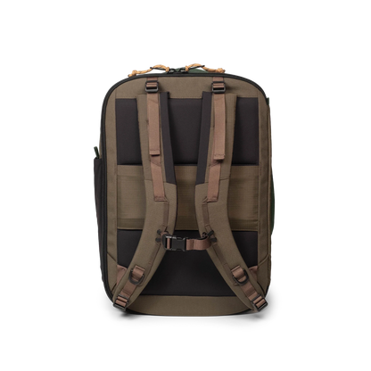 Back View of Topo Designs Global Travel Backpack in "Woodland / Forest"