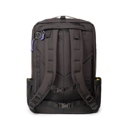 Topo Designs Global Travel Bag 30L Durable Carry On Convertible Laptop Travel Backpack in "Classic Blue / Bone White".