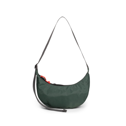Back View of Topo Designs Moonlight Crossbody Bag in "Very Peri / Forest"