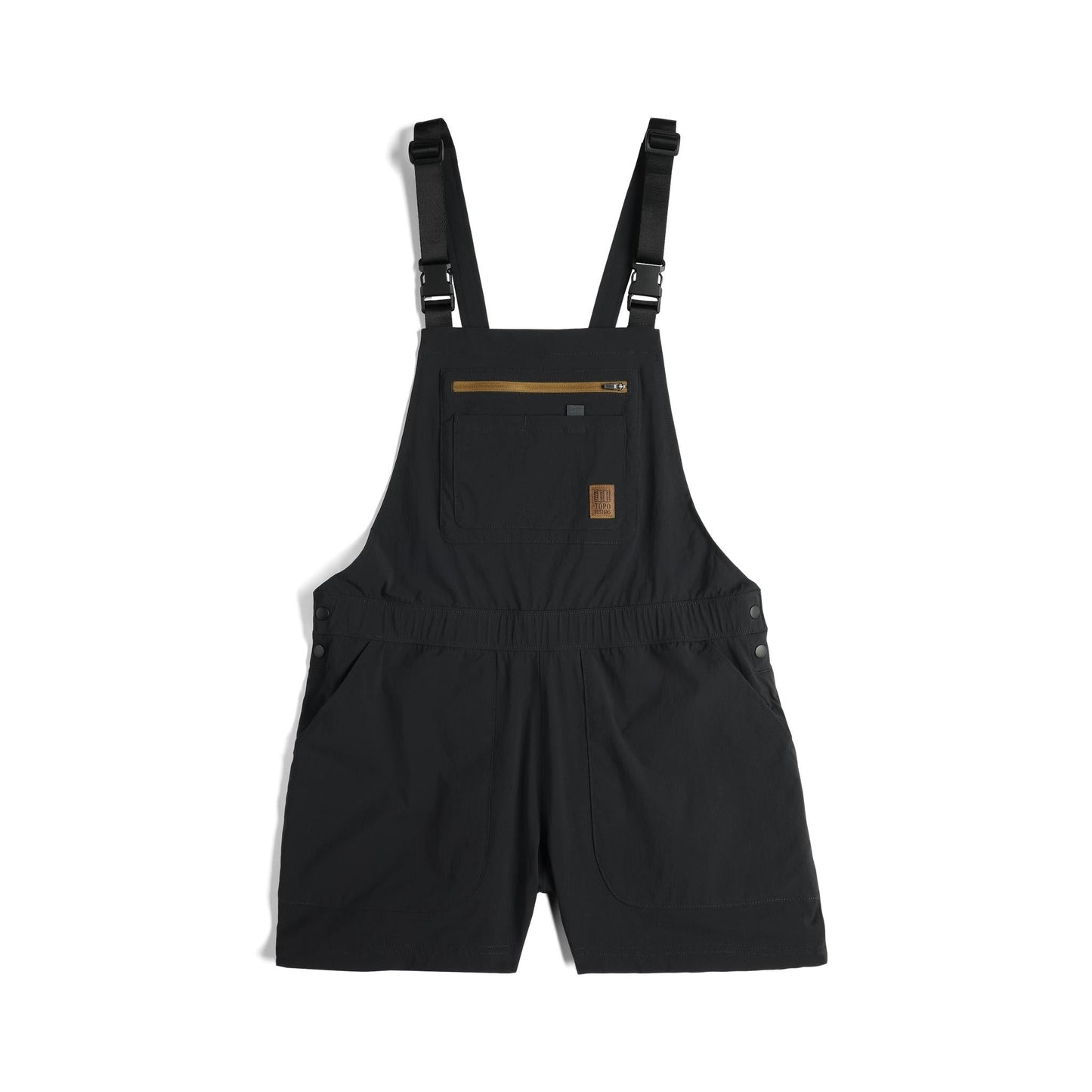 Front View of Topo Designs Roads Romper - Women's in "Black"